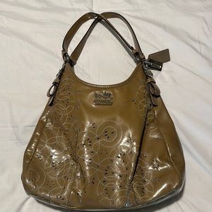 Genuine COACH bag, hobo, tan
